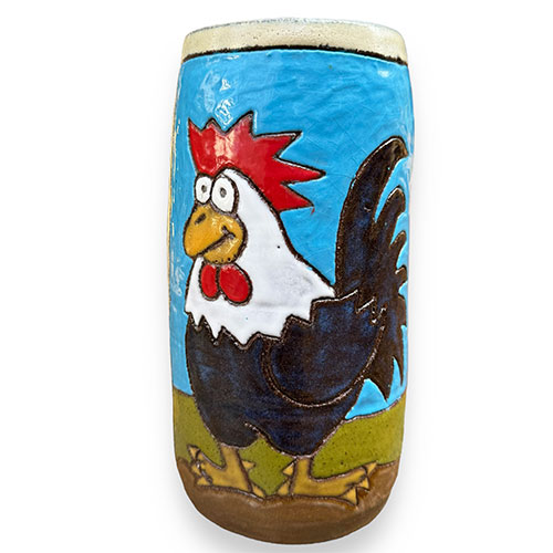 Lisa Wilson #1 9.25" Rooster Vase DP3863